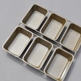 thumbnail image 1 of Rectangular Non Stick Baking Mold 6 Grids Baking Plate Tray Toast Mould Household Baking Gadget Cake Mold Golden, 1 of 7