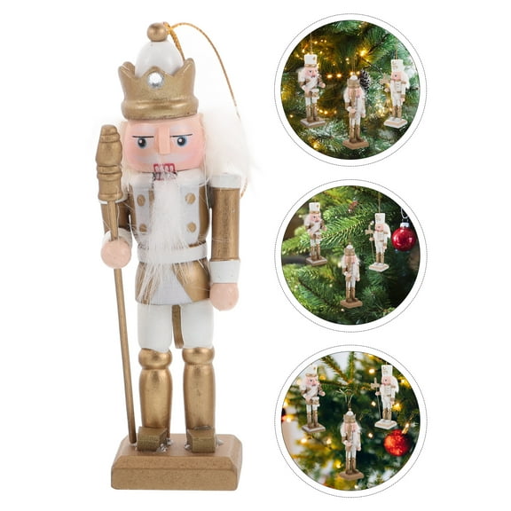 SASABAXI 4Pcs Wooden Nutcracker Decorations Christmas Theme For Indoor Space Party Room Decor