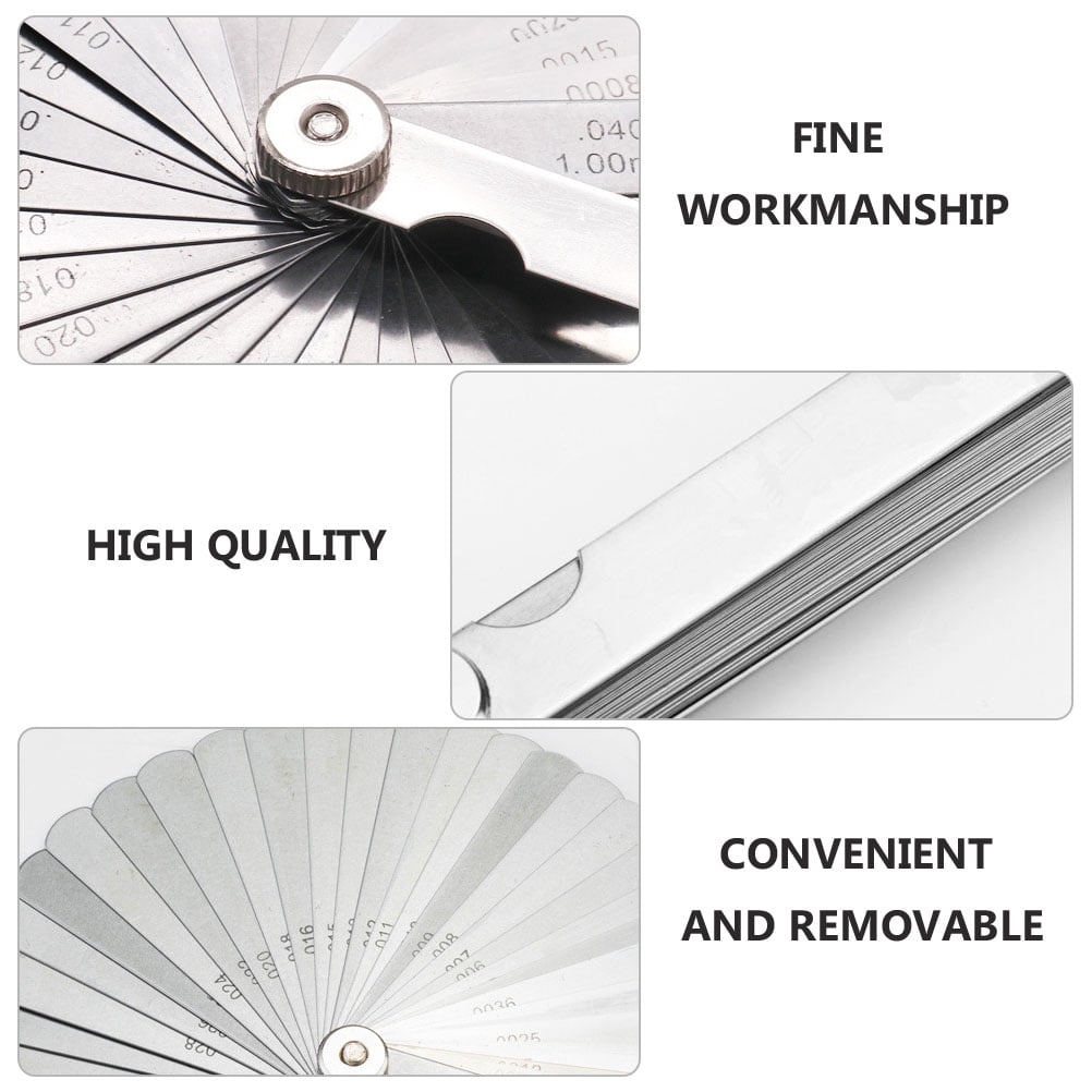 TenaLucy 2x Fühlerlehre – 32 Klingen, Metrisch/imperial, 0,04–0,88 Mm, Faltbar, Für Ventile, Zündkerzen & Gitarren