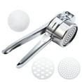 Stri Stainless Steel Potato Ricer with 3 Interchangeable Disks Food
