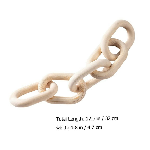 SASABAXI Table Ornaments Rustic Wooden Chain 1Pack