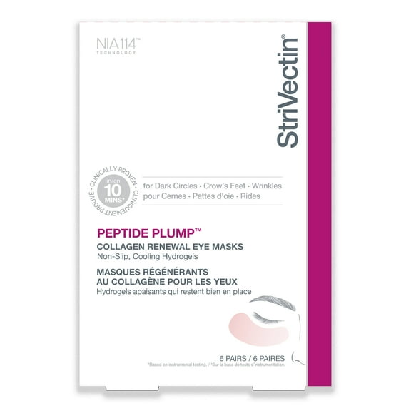 StriVectin Peptide Plump Collagen Renewal Eye Masks, 6 Pairs