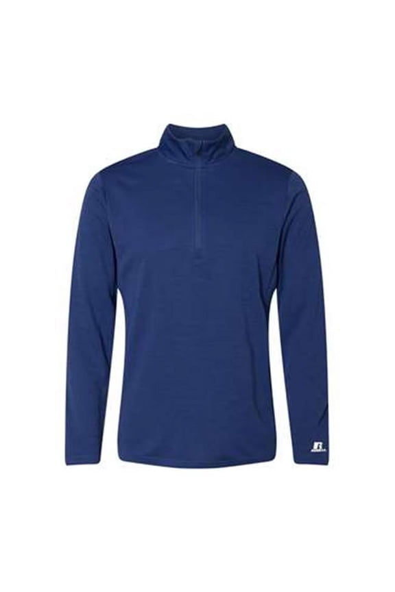 Striated Quarter-Zip Pullover, Royal - Large