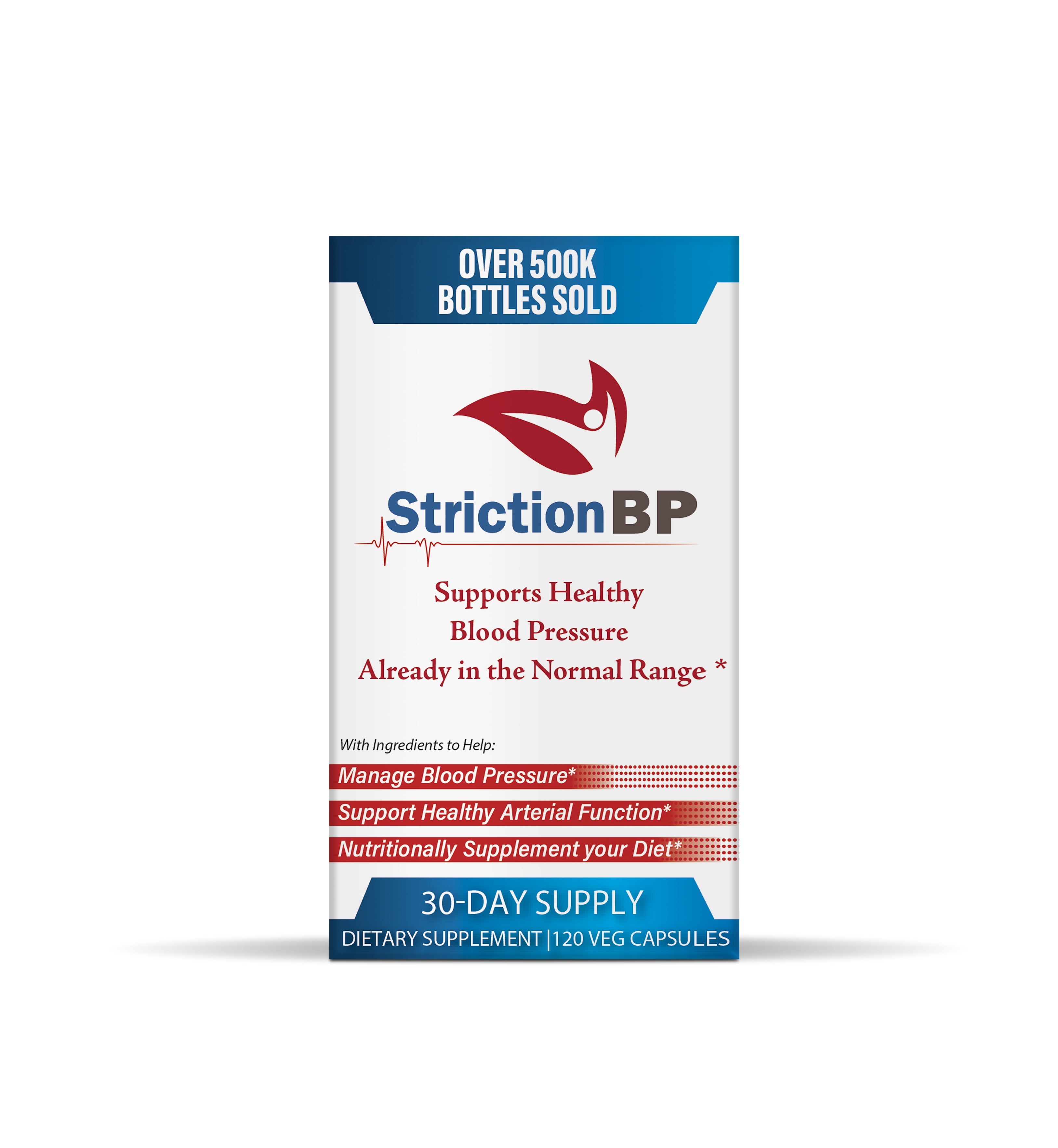 StrictionBP VEG CAP Natural Blood Pressure Support with Ceylon Cinnamon Magnesium and Vitamin B6