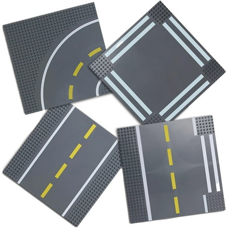 Strictly Briks Baseplates 10” x 10” Building Brick Base Plate Toy Kit Building Bases for City Roads