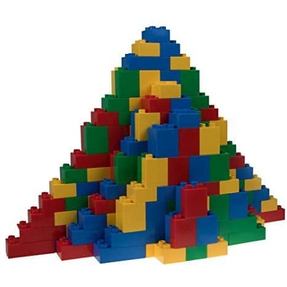 Strictly Briks Big Briks Brick Construction Set - 204 Pieces - Blue, Green, Red, Yellow