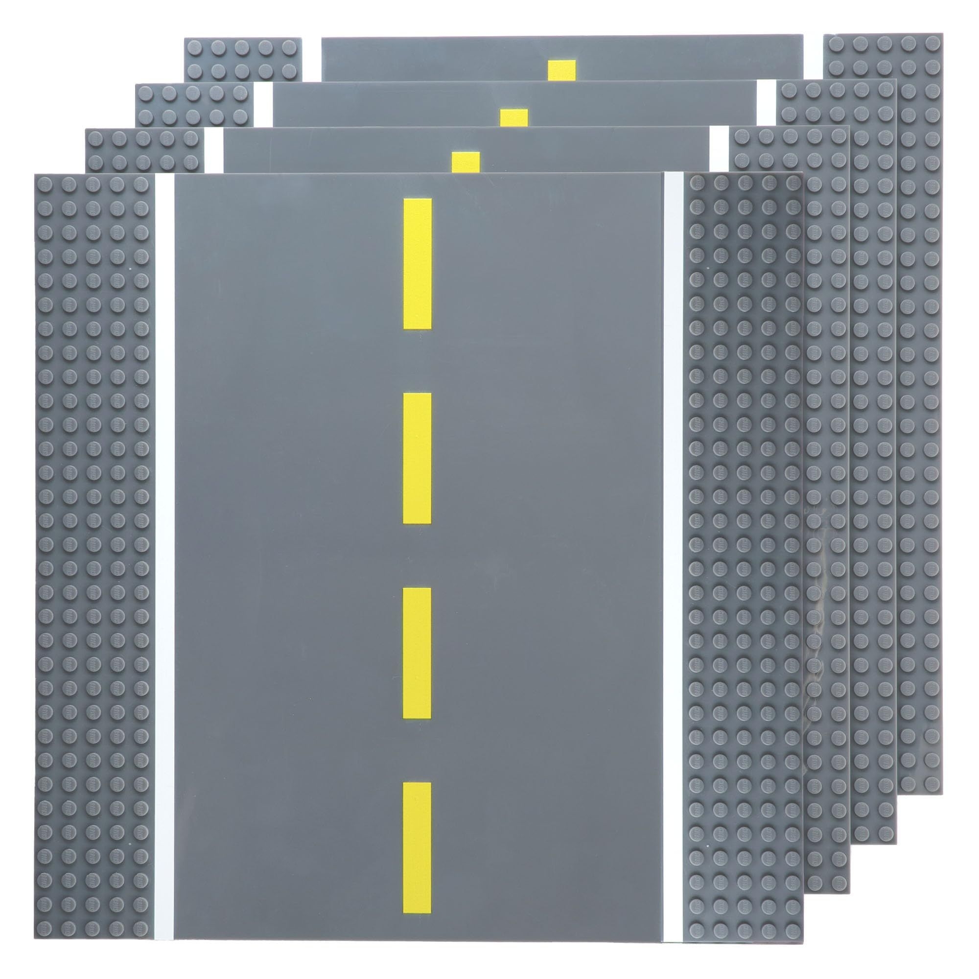 Strictly Briks 4 Pack Road Baseplates 10 x10 Stackable Street Race Strictly Briks 4 Pack Road Baseplates 10 x10 Stackable Street Race