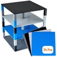 thumbnail image 1 of Strictly Briks Classic Baseplates 10" x 10" Brik Tower 100% Compatible with All Major Brands | Building Bricks for Towers and More | 4 Black, Blue, & Gray Stackable Base Plates & 30 Stackers, 1 of 5