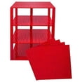 thumbnail image 1 of Strictly Briks Classic Baseplates 10" x 10" Brik Tower 100% Compatible with All Major Brands | Building Bricks for Towers and More | 4 Red Stackable Base Plates & 30 Stackers, 1 of 4