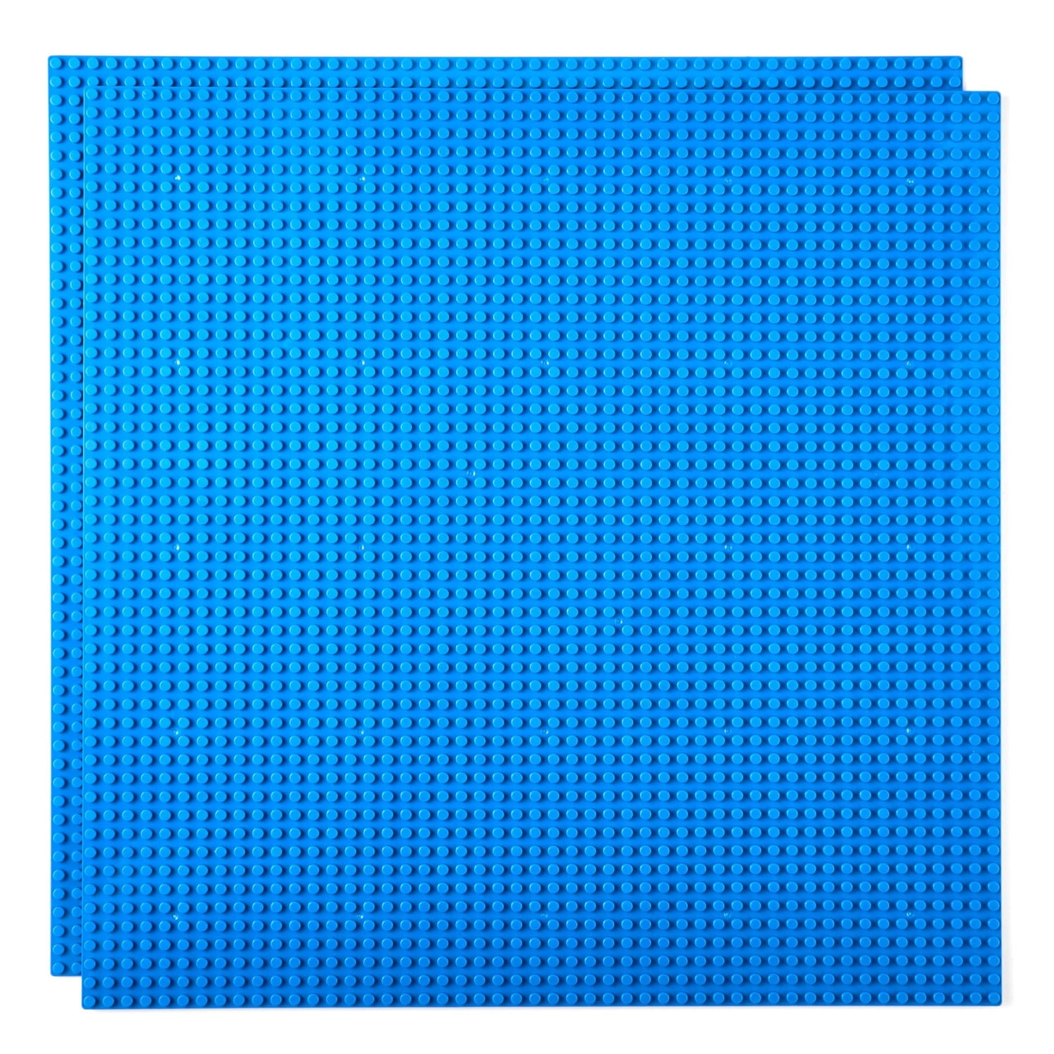 Strictly Briks Classic Baseplates, 100% Compatible with All Major Brands, For Building Bricks, Bases for Tables, Mats, and More, Blue, 2 Pack, 16x16 Inches