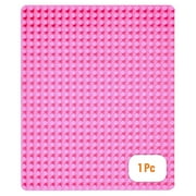 Strictly Briks Large Building Brick Baseplate, 100% Compatible with All Major Brands For All Age  Pink