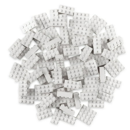 Strictly Briks Classic Bricks 96 Piece 2x4 White Building Brick Creative Play Set - 100% Compatible with All Major Brick Brands
