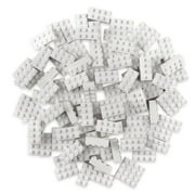Strictly Briks Classic Bricks 96 Piece 2x4 White Building Brick Creative Play Set - 100% Compatible with All Major Brick Brands
