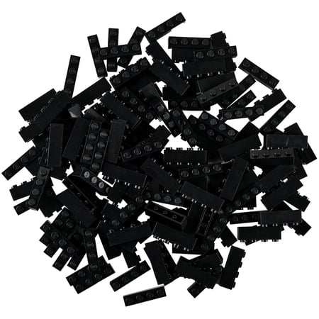 Strictly Briks Classic Bricks Starter Kit, Black, 144 Pieces, 1x4 Inches, Building Creative Play Set for Ages 3 and Up, 100% Compatible with All Major Brick Brands