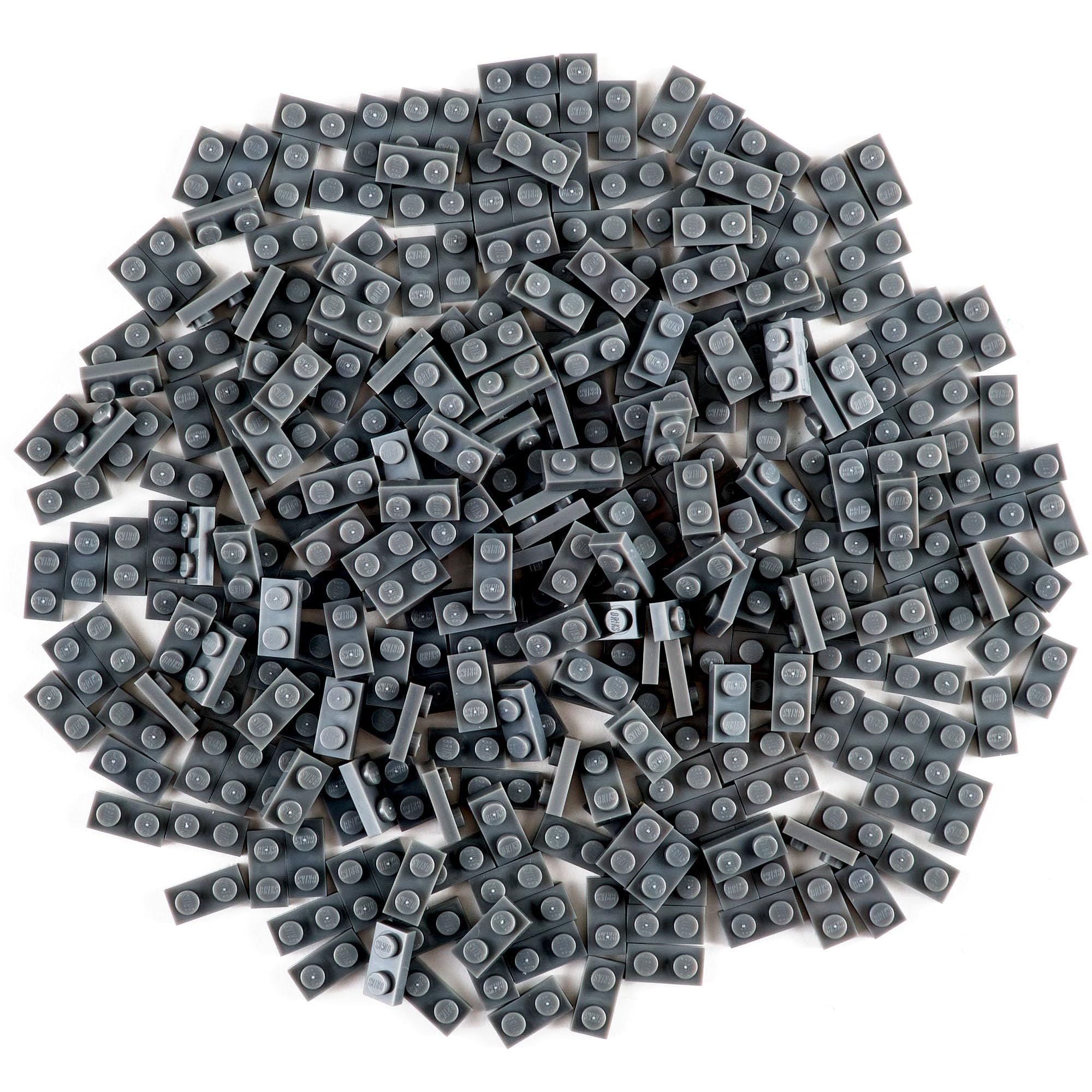 Strictly Briks Classic Flat Bricks Starter Kit, Gray, 288