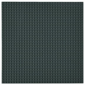 Strictly Briks Large Classic Stackable Baseplates, For Building Bricks, Bases for Tables, Mats, and More, 100% Compatible with All Major Brands, Gray, 1 Piece, 10x10 Inches