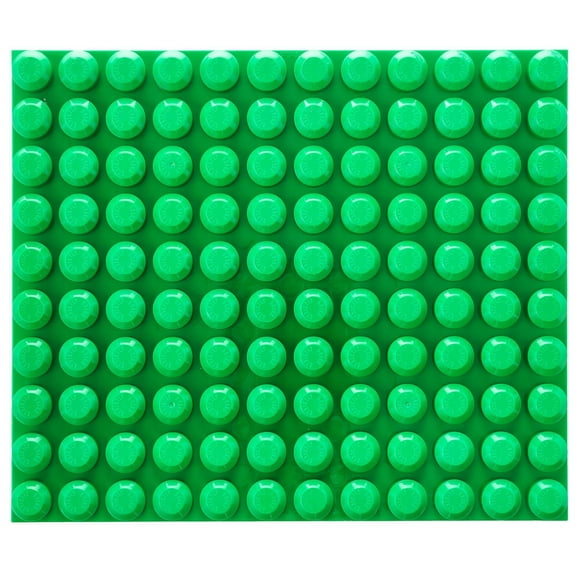 Strictly Briks Toy Building Block, Beginner Bricks Stackable Baseplates, Large Pegs for Babies and Toddlers, 100% Compatible with All Major Brands, Green, 1 Piece, 12.5 x 15 Inches
