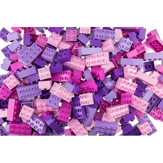 Strictly Briks Toy Large Building Blocks For Kids and Toddlers, Big Bricks Set For Ages 3 and Up, 100% Compatible with All Major Brands, Pink, Magenta, Lavender and Purple, 84 Pieces