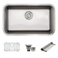 Strictly Kitchen and Bath 29.75 in. Undermount Single Bowl 18Gauge