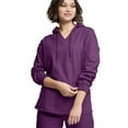 thumbnail image 1 of Strictly Scrubs Women's Pullover Hoodie – Medical Uniform Warm Up Scrub Jacket (3X-Large, Eggplant), 1 of 2