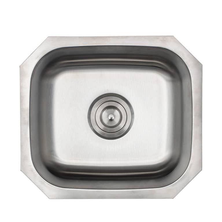 Strictly Sinks 15.8 Inch Undermount Stainless Steel Kitchen Sink - 18 Gauge Sink with 1 strainer drain, grid and rolling rack