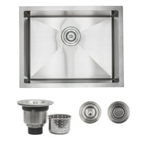 Strictly Sinks 23 Inch Undermount Kitchen Sink – 16 Gauge Stainless Steel Single Bowl Kitchen Sink