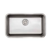 Strictly Sinks 29.75 In Stainless Steel Undermount Kitchen Sink – 18 Gauge Single Bowl Stainless Kitchen Sink with Sound Dampening Rubber Pads (Sink Only)