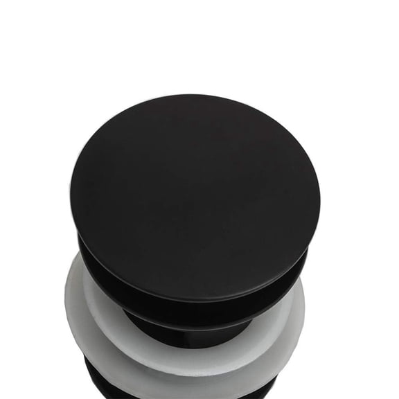 Strictly Sinks Bathroom Pop Up Sink Drain Black Metal Sink Overflow Stopper Mushroom Drain 1.6"