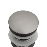Strictly Sinks Bathroom Pop Up Sink Drain Brushed Nickel Metal Overflow Stopper Mushroom Drain 1.6"