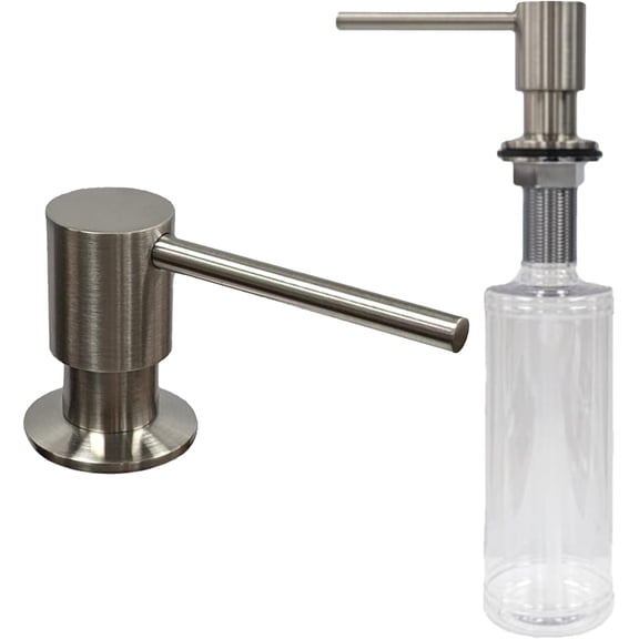 Strictly Sinks Contemporary Liquid Soap Dispenser - Stainless Steel Dish Refillable Soap Dispenser