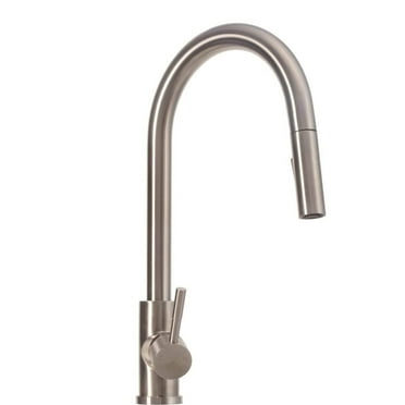 Strictly Sinks Kitchen Faucet with Pull Down Sprayer & 360° Swivel Spout Dual Function Brush Nickel