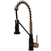 Strictly Sinks Pull out Sprayer Kitchen Faucet – Sink Faucet with Towel Bar & Swivel Spout –  Black & Copper