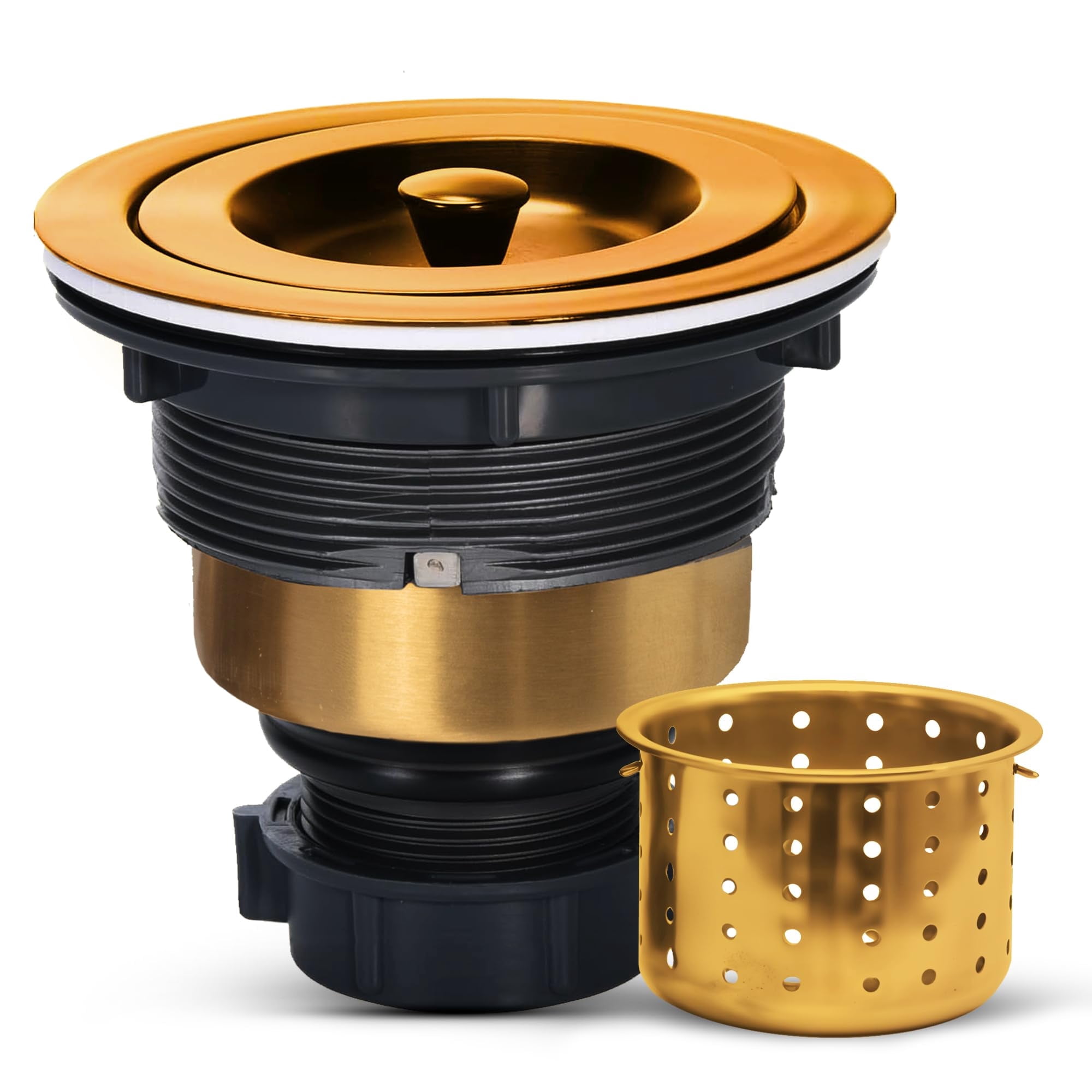Sink Assembly Strictly Sinks Sink Drain Strainer with Removable Basket - 3-1/2 Inch ...