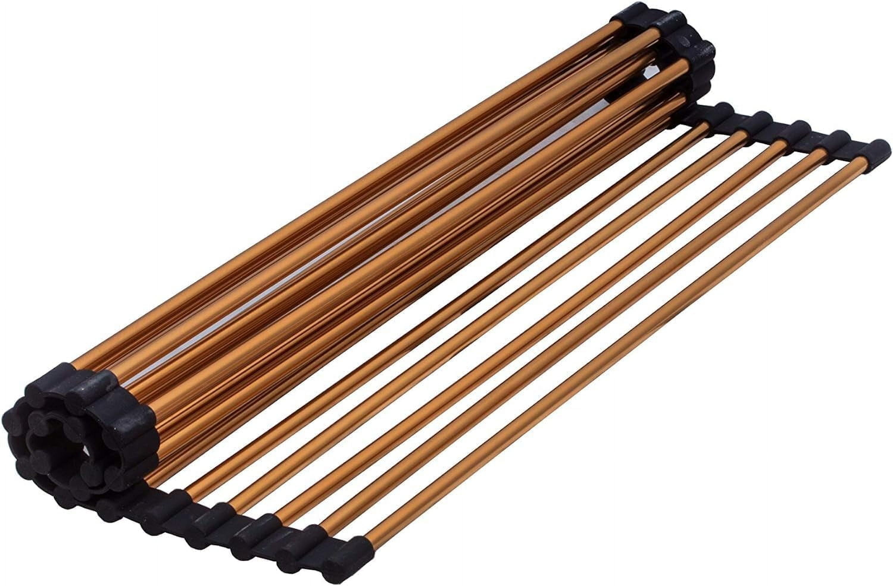 Strictly Sinks Stainless Steel Roll Up Dish Drying Rack – Copper 16 ...