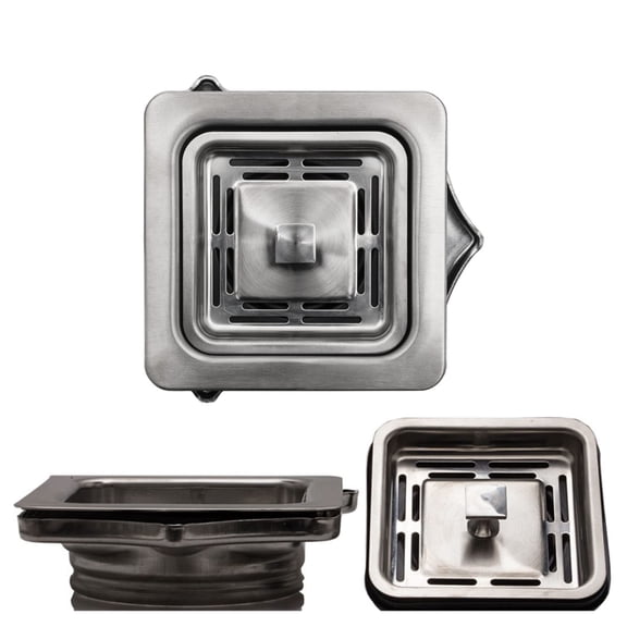 Strictly Sinks Stainless Steel Square Garbage Disposal Adapter for Kitchen Sink Durable with Drain