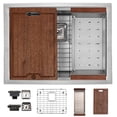 thumbnail image 1 of Strictly Sinks Undermount Workstation Kitchen Sink–Silver 23 Inch 16 Gauge Single Bowl Kitchen Sink, 1 of 8