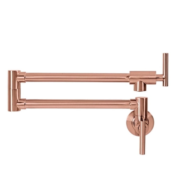 Strictly Sinks Wall Mounted Pot Filler Faucet Double Joint Swing Arm Rotatable Folding Spout Faucet