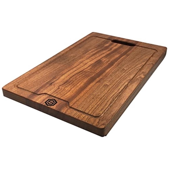 Strictly Sinks Wooden Cutting Board for Kitchen - Chopping Board for Meat (17-3/8″ x 11″ x 7/8″)