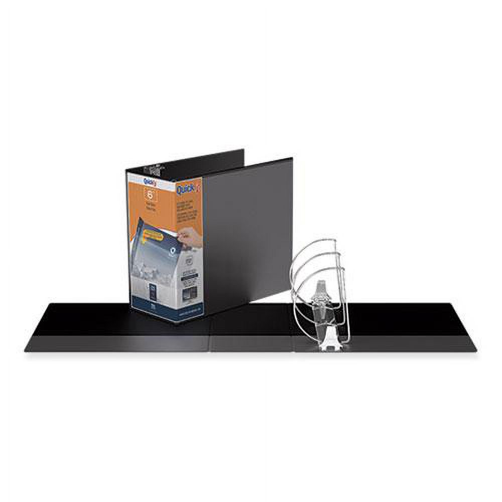 QuickFit View Binder, 3-Ring Binder, Angle D Ring, 6 Inch, Black ...