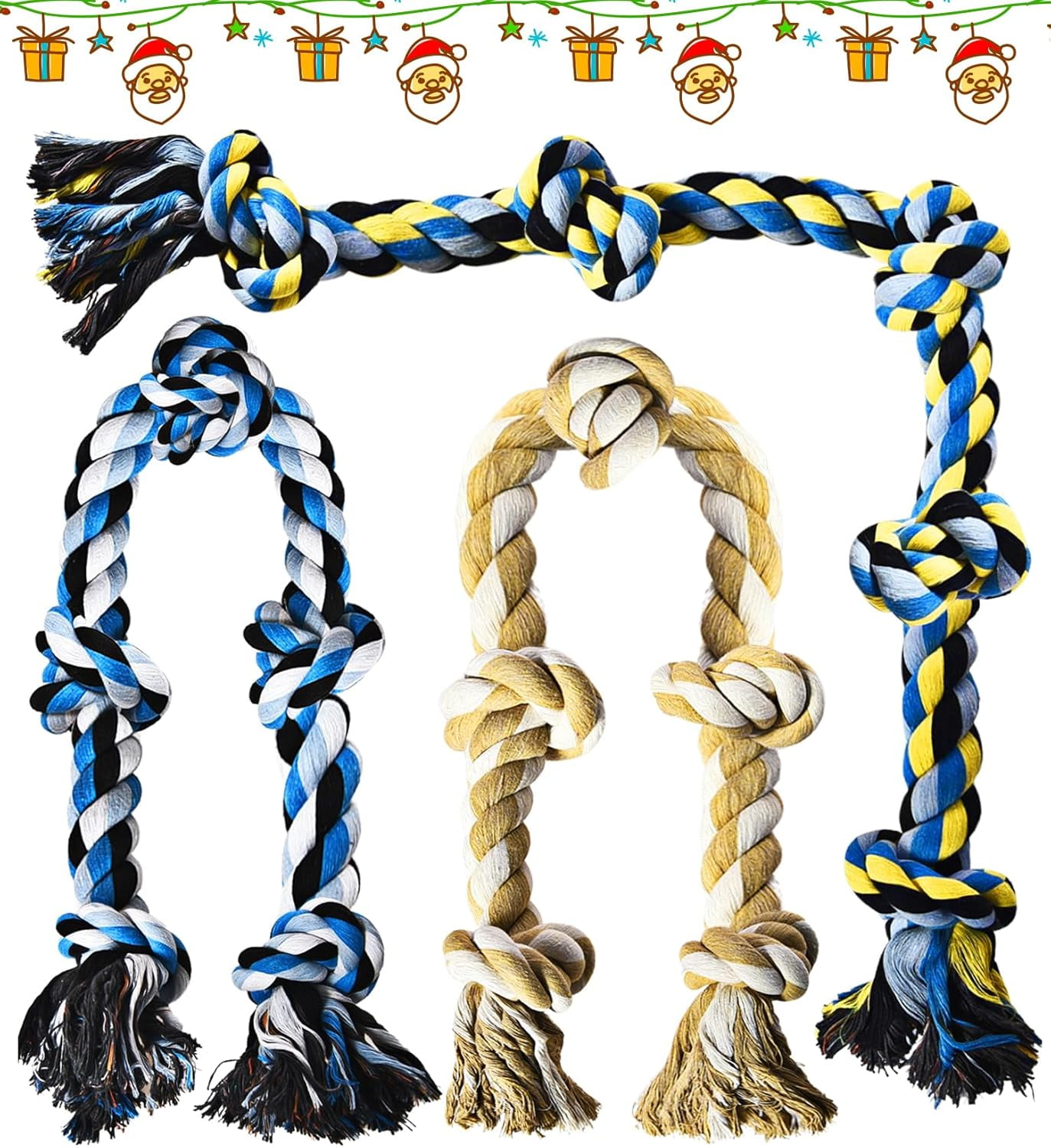 Stride Dog Toys for Aggressive Chewers, Set of 3 Indestructible Dog ...