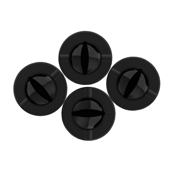 Stride KlickFix Pen Holder, Adhesive for Wall Desk Clip Board or Flat Surface, 4 Each, Black (04114)