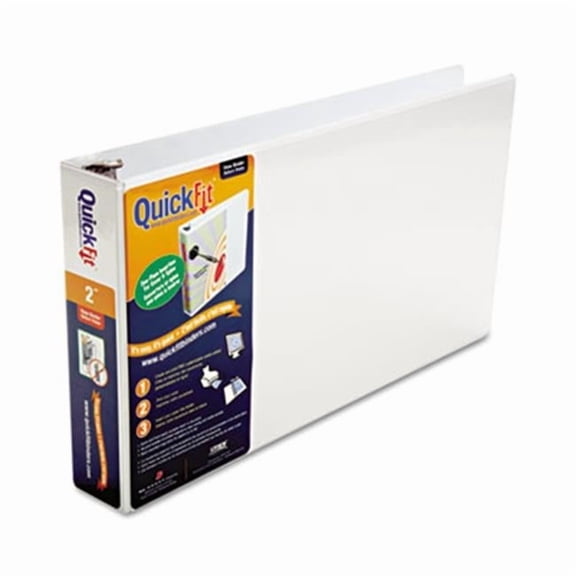 Stride  Quick Fit Ledger D-Ring Binder- 2 in. Capacity- 11 x 17- White
