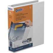 Stride QuickFit Landscape Spreadsheet Round Ring View Binder, 3 Rings, 1.5 Capacity, 11 x 8.5, White -STW97120