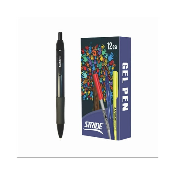 Stride RIO Retractable Gel Pen Medium Black 52001