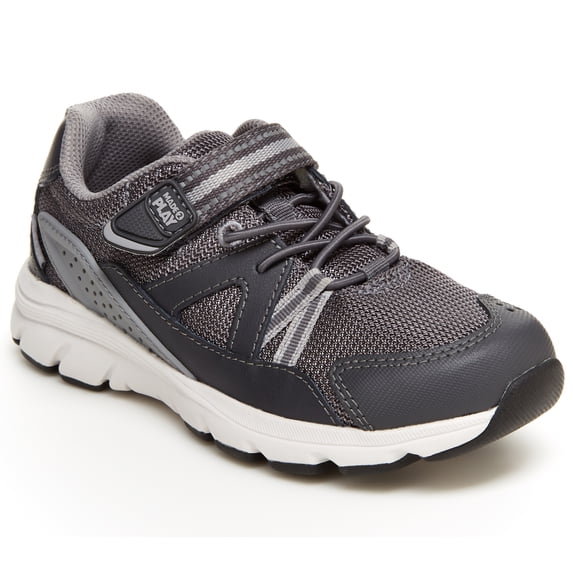 Stride Rite Boys Made2Play Journey Adaptable Athletic Sneaker, Grey, 2 Wide Little Kid