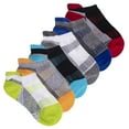 thumbnail image 1 of Stride Rite Kids Unisex Stripe Athletic No Show Socks (6-Pack), Sizes 0-0, 1 of 1