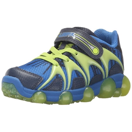 Stride Rite Leepz Light Up Sneaker Toddler/Little Kid,Blue/Lime,8 W US Toddler