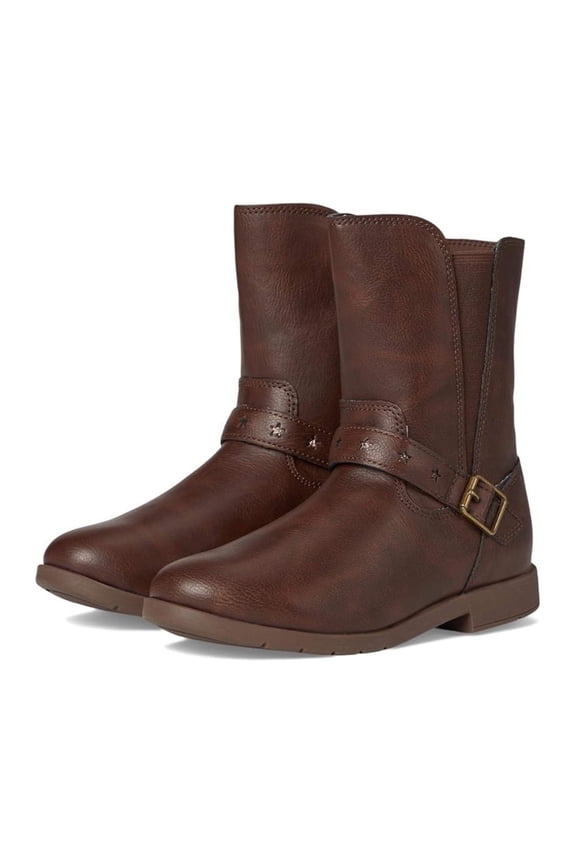 SR Lizz CG039001 Boots Kids Brown Leather Mid Calf Western ZOGG698