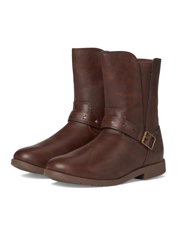 SR Lizz CG039001 Boots Kids Brown Leather Mid Calf Western ZOGG698