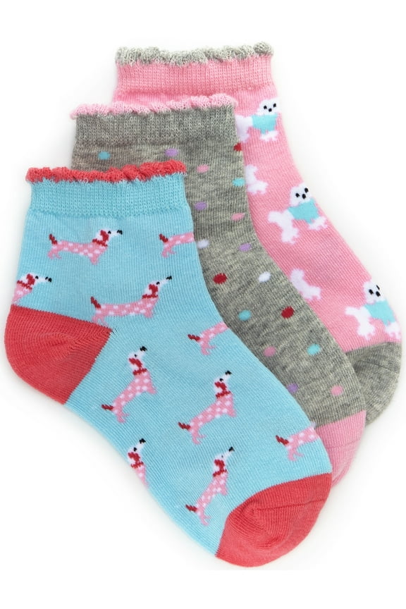 Unisex N/A Daliah Dogs Quarter Sock (3 Pack) Accessories